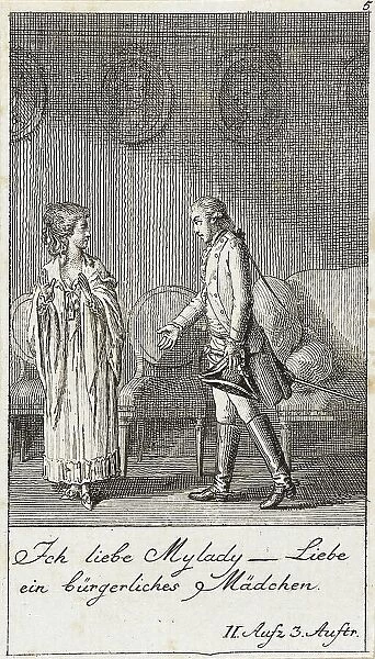 Plate 5 for Schiller's Intrigue and Love, 1785. Creator: Daniel Nikolaus Chodowiecki