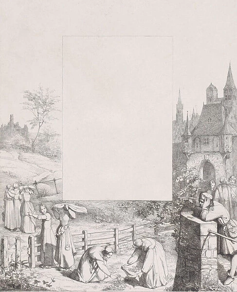 Plate 5: women collecting plants and carrying them over their heads