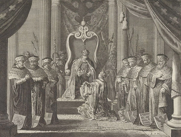 Plate 8: Emperor Maximilian II granting a crown to the coat of arms of Amsterdam