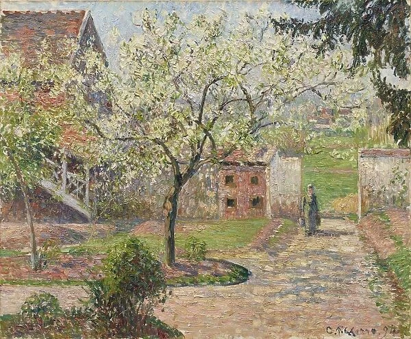 Plum Trees in Blossom, Eragny. The Painters Home, 1894