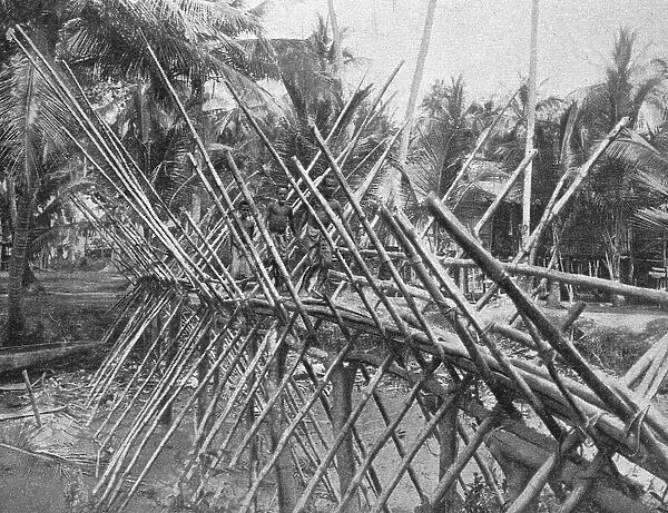 Pont jete sur une riviere de la Nouvelle-Guinee britannioue; Les Terres Du Pacifique, 1914. Creator: Unknown