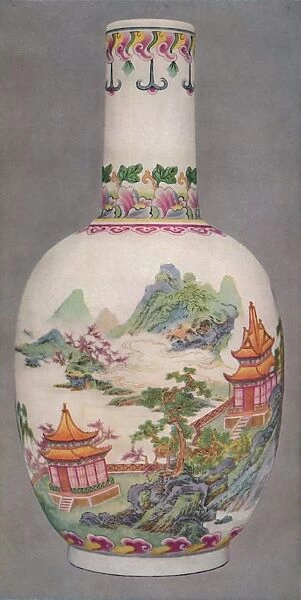 Porcelain Bottle in the Ku Yueh Hsuan Style. Ch Ien Long Period, 1736-1796, (1928)