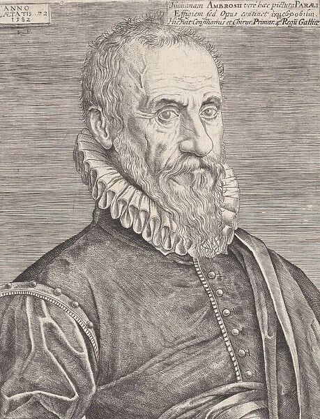 Portrait of Ambroise Pare, the Kings surgeon, 1582. Creator: Etienne Delaune