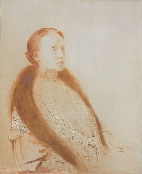 Portrait of A.M.L. Bonger-van der Linden, 1905. Creator: Odilon Redon