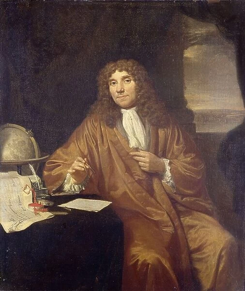 Portrait of Anthonie van Leeuwenhoek, Natural Philosopher and Zoologist in Delft, 1680-1686. Creator: Jan Verkolje