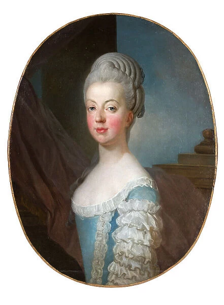 Portrait of Archduchess Maria Antonia of Austria (1755-1793), the later Queen Marie... ca 1770. Creator: Duplessis, Joseph-Siffred (1725-1802)