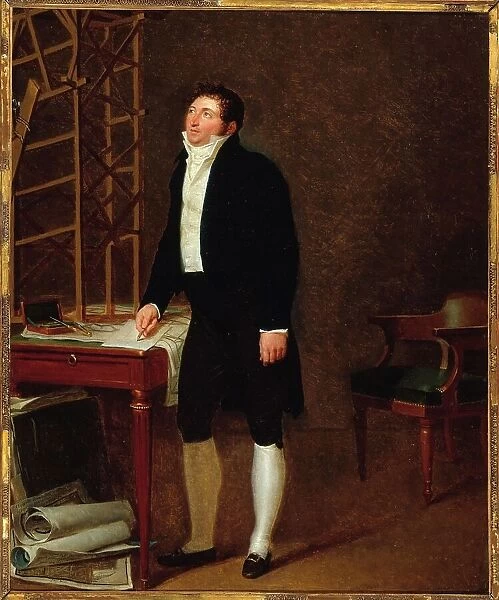 Portrait of an architect (framing contractor responsible on several occasions... 1812. Creator: Francois Dumont)