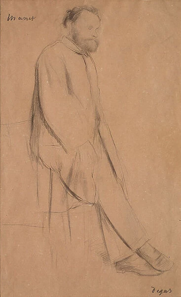 Portrait of the artist Édouard Manet (1832-1883), ca 1867. Creator: Degas, Edgar (1834-1917)