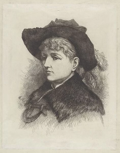 Portrait of the Artist's Wife, Sarah Edwards Nast, 1884. Creator: Thomas Nast