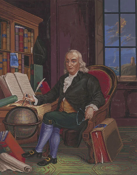 Portrait of Benjamin Franklin, ca 1845