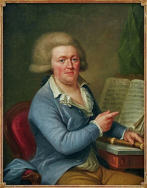 Portrait of the composer Francesco Antonio Uttini (1723-1795) , 1780. Creator: Wertmüller, Adolf Ulrik (1751-1811)