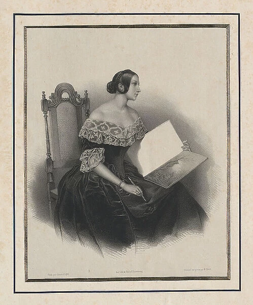 Portrait of Countess Alexandra Potocka (1818-1892), after 1841. Creator: Ulrich, Carl Wilhelm (1815-1875)