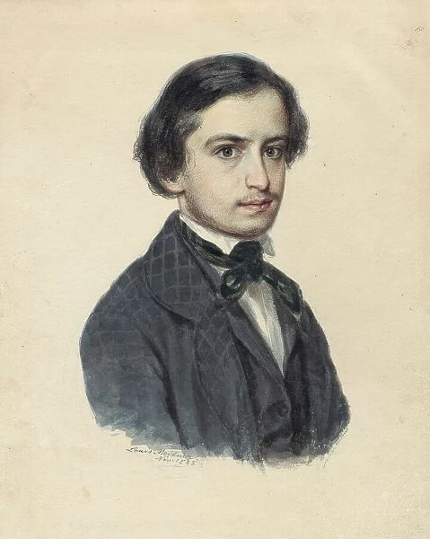 Portrait of Edvard Flygare, file. dr. 1829-52, son of Emilie Flygare-Carlén, 1848. Creator: Louis Meisener