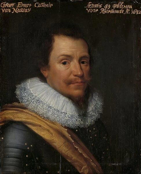Portrait of Ernst Casimir (1573-1632), Count of Nassau-Dietz, c.1623-c.1633. Creator: Workshop of Michiel Jansz van Mierevelt