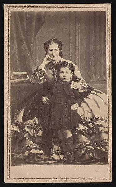 Portrait of Euge´nie de Montijo (1826-1920) and Son, Circa 1860s. Creator: E. & H. T. Anthony. Portrait of Euge´nie de Montijo (1826-1920) and Son, Circa 1860s. Creator: E. & H. T. Anthony