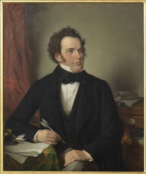 Portrait of Franz Schubert (1797-1828), 1875. Creator: Rieder, Wilhelm August (1796-1880)