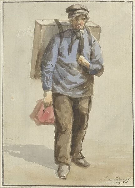 Portrait of Gerrit van Schoorl, 1837. Creator: J de Kruyff