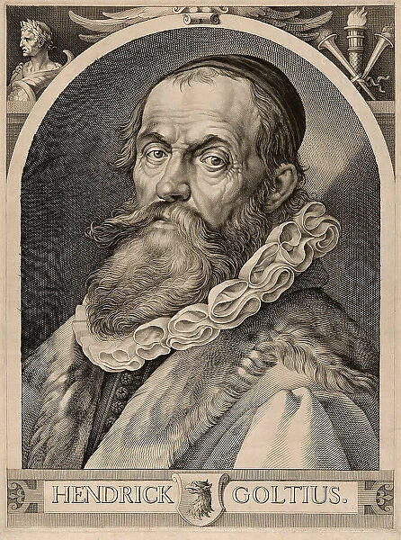 Portrait of Hendrick Goltzius, c. 1617. Creator: Jan Muller