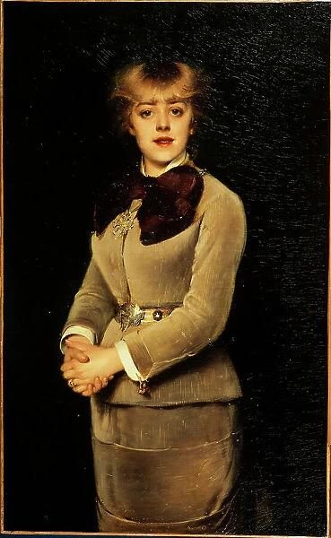 Portrait of Jeanne Samary (1857-1890), member of the Comédie-Française, c1879. Creator: Louise Abbema