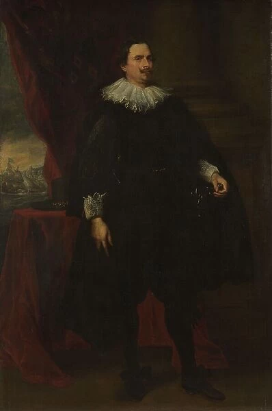 Portrait of a Male Member of the Van der Borcht Family, c.1635. Creator: Follower of Anthony van Dyck
