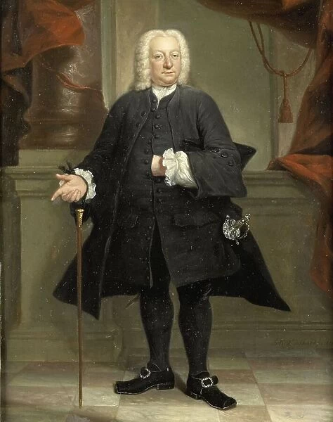 Portrait of a Man, 1744. Creator: Jan Maurits Quinkhard