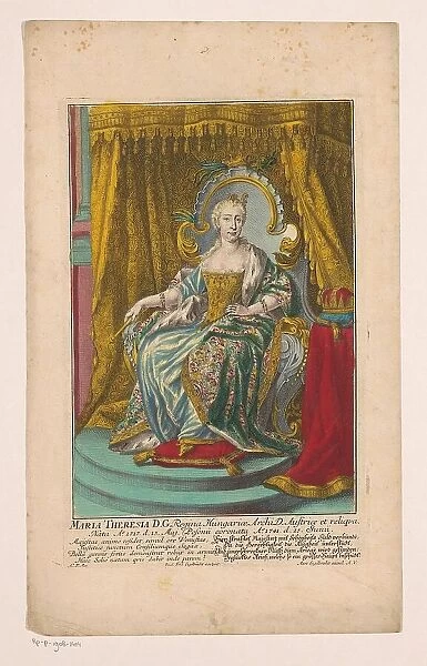Portrait of Maria Theresia, 1741-1757. Creator: Paul Friedrich Engelbrecht
