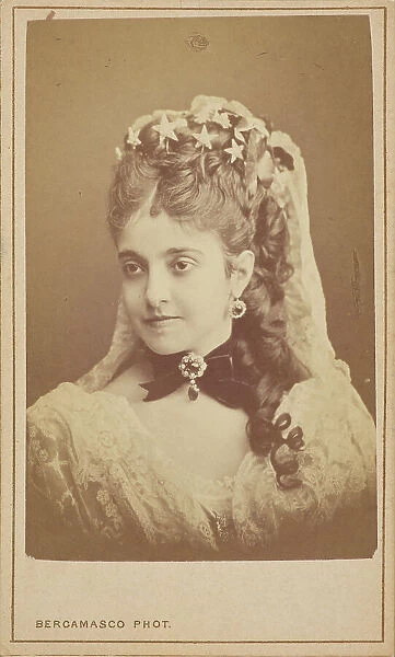 Portrait of the opera singer Adelina Patti (1843-1919), 1870-1875. Creator: Bergamasco, Charles (Karl) (1830-1896)