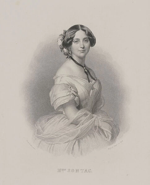 Portrait of the opera singer Henriette Sontag (1806-1854), c. 1850. Creator: Winterhalter