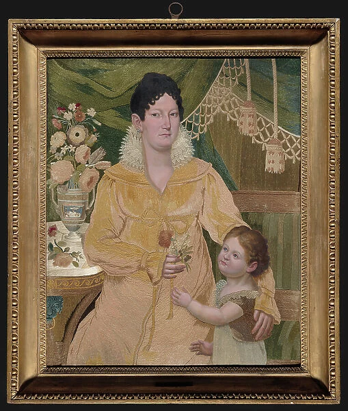 Portrait of the Princess di Ottaiano and her son Carlo, Naples, 1814. Creators: Princess Isabella Albertini de Medici di Ottaiano, Marquis Filippo Petrone