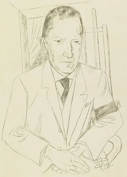 Portrait of Reinhard Piper (1879-1953), 1921. Creator: Beckmann, Max (1884-1950)