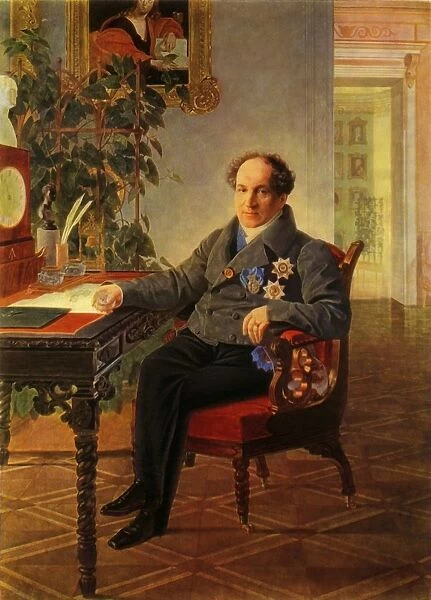 Portrait of the statesman Alexandr Nikolayevich Golitsyn, 1840, (1965). Creator: Karl Briullov