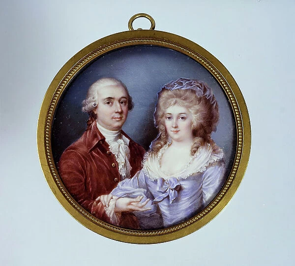 Portrait thought to be of the Marquis and Marquise de Beauharnais. Creator: Jacques Lebrun