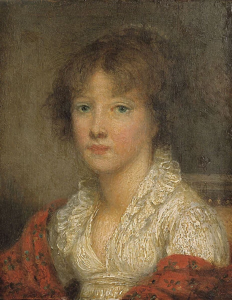 Portrait of a young girl, c1790-1795. Creators: Jeanne Philiberte Ledoux, Jean-Baptiste Greuze