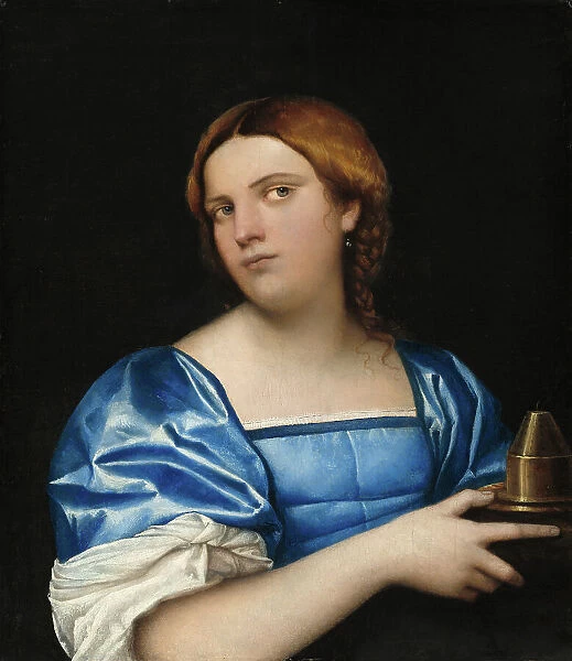 Portrait of a Young Woman as a Wise Virgin (Portrait of Vittoria Colonna), c. 1510. Creator: Piombo, Sebastiano, del (1485-1547)