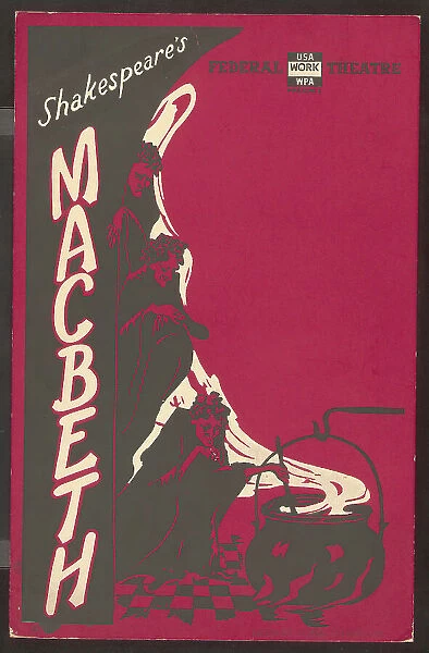 Poster from production of Shakespeare's Macbeth (no theater listed), [193-]. Creator: Unknown