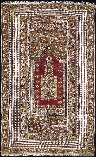 Prayer Carpet, Turkey, c. 1890. Creator: Unknown