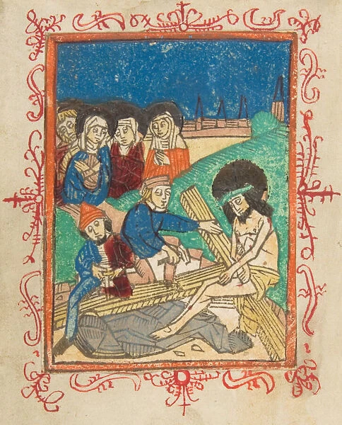 Preparation for the Crucifixion, 15th century. 15th century. Creator: Anon