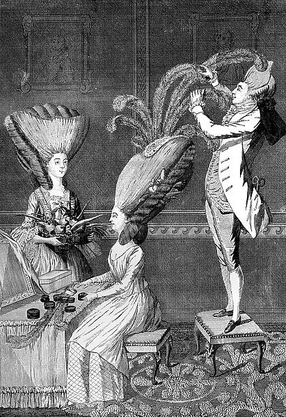 The Preposterous Head Dress or The Feathered Lady, 1776