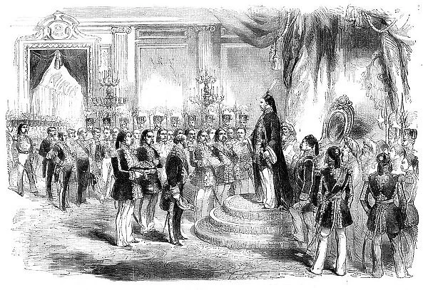Presentation of the Grand Cordon of the Legion of Honour to the Sultan, at Constantinople, 1856. Creator: Unknown