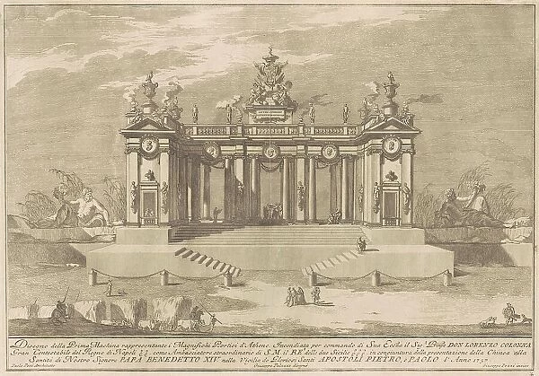 The Prima Macchina for the Chinea of 1757: The Colonnade of the Athenian Lyceum, 1757. Creator: Giuseppe Pozzi