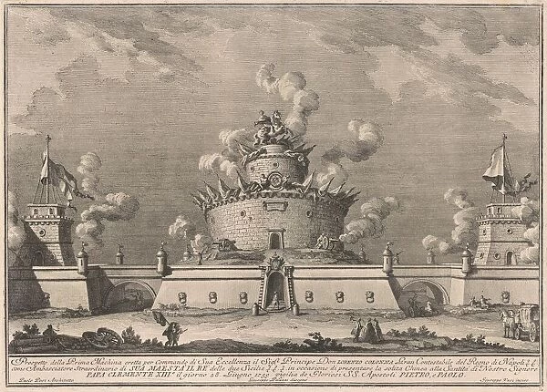 The Prima Macchina for the Chinea of 1759: A Fortress, 1759. Creator: Giuseppe Vasi