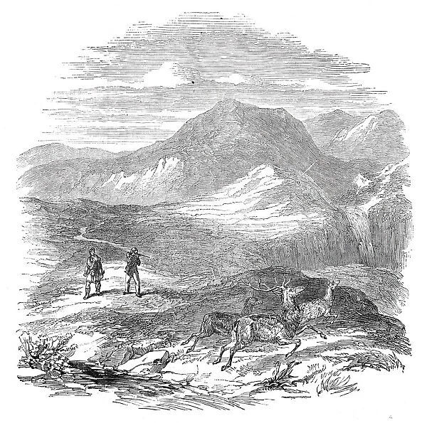 Prince Albert and Lord Glenlyon deer-stalking at Athol, 1844. Creator: Unknown