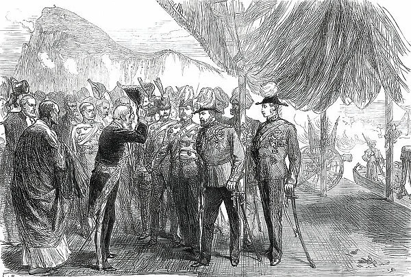 The Prince of Wales at landing at Gibraltar, from a sketch by our special artist, 1876. Creator: C.R