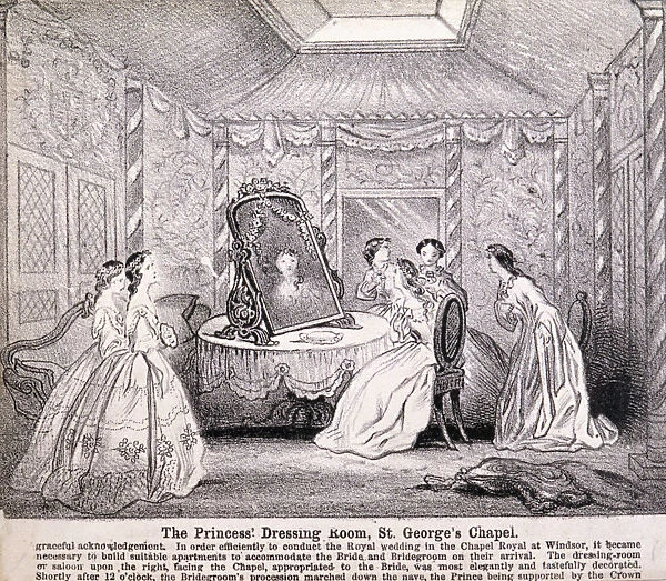 Princess Alexandra preparing for her wedding ceremony, 1863