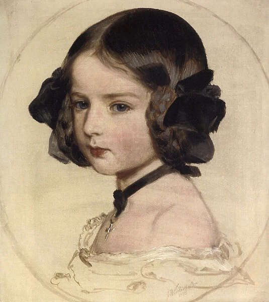 Princess Clotilde of Saxe-Coburg and Gotha, (1846-1927), 1855. Artist: Franz Xaver Winterhalter