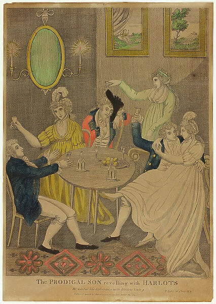 The Prodigal Son with Harlots, n.d. Creator: Amos Doolittle