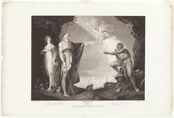 Prospero, Miranda, Caliban and Ariel, 1797. Creator: Jean Pierre Simon