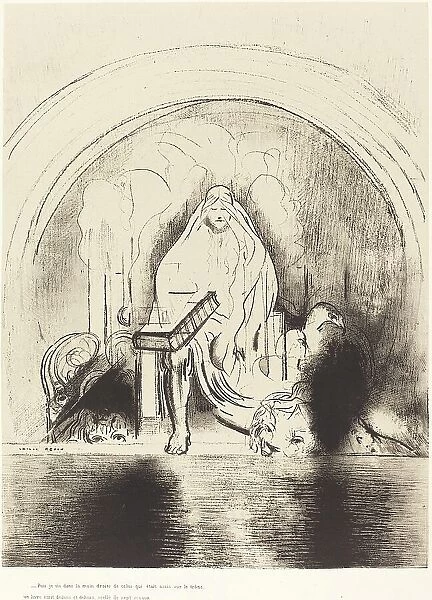 Puis je vis, dans la main droite de celui quietait assis sur le trone, un livre ecritdedans...), 189 Creator: Odilon Redon