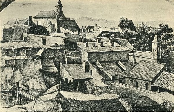 Quarry in Alt-Matzleinsdorf, with the parish church of St Florian in Vienna, 1814-1815, (1943)