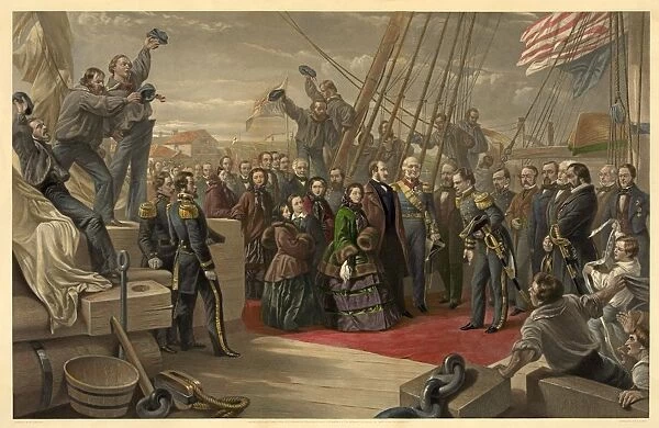 Queen Victoria visiting HMS Resolute, 16th December, 1856